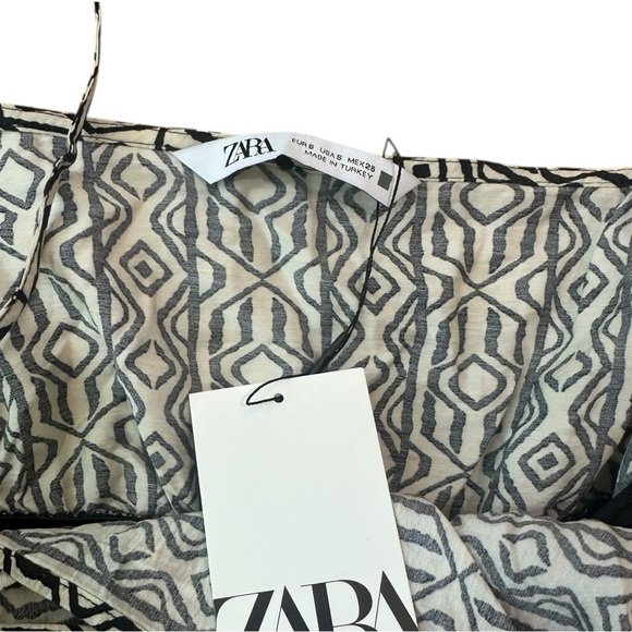 Zara Geometric Belted Mini Dress - Picture 3 of 4